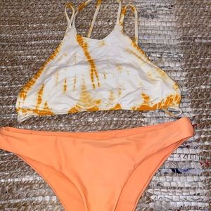 Frankies bikini top & orange bottoms!